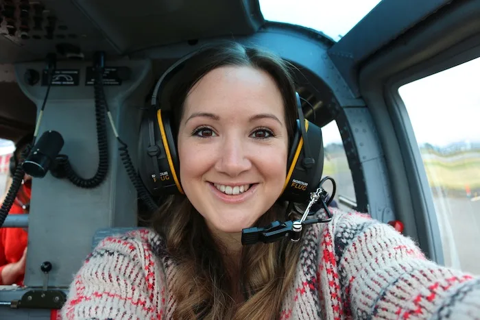 The Travel Hack in a helicopter