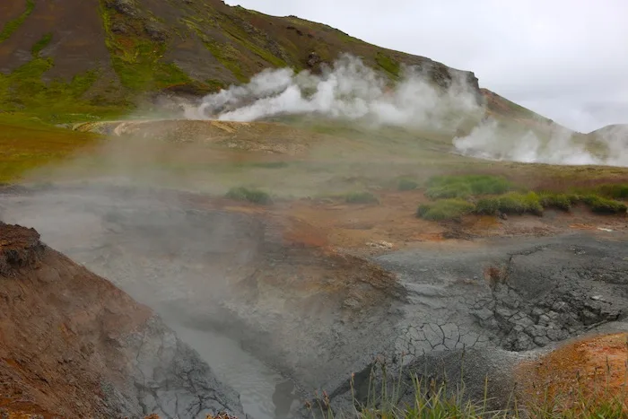 mud pools in Iceland
