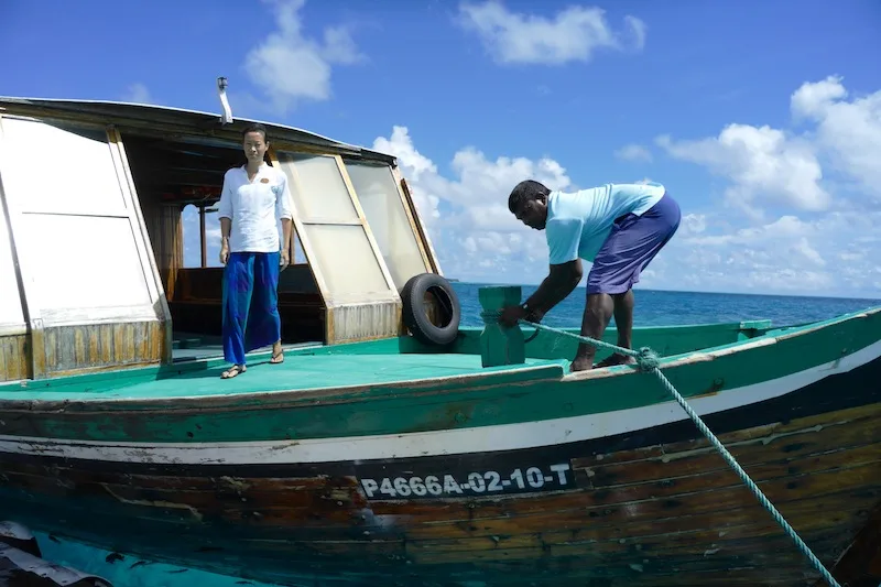 Boat in the Maldives