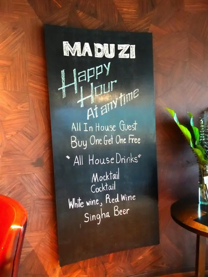 maduzi happy hour