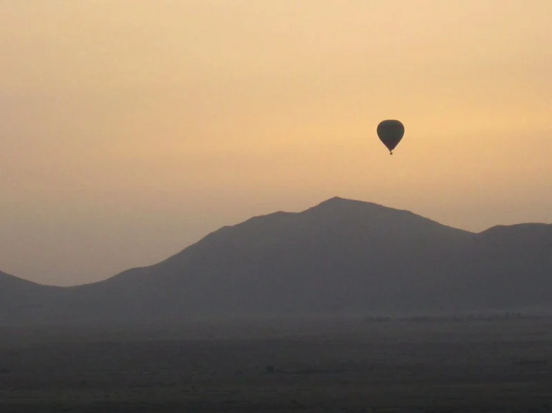 Sunrise hot air balloon ride in morocco
