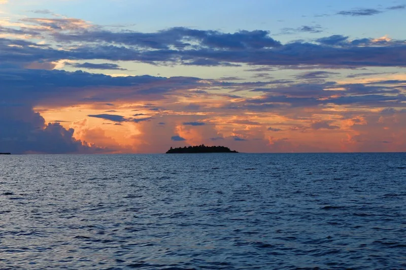 Sunset in the Maldives