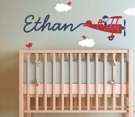 Kid's name wall sticker