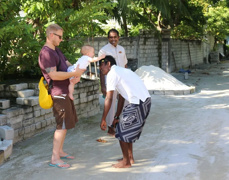 baby in the Maldives