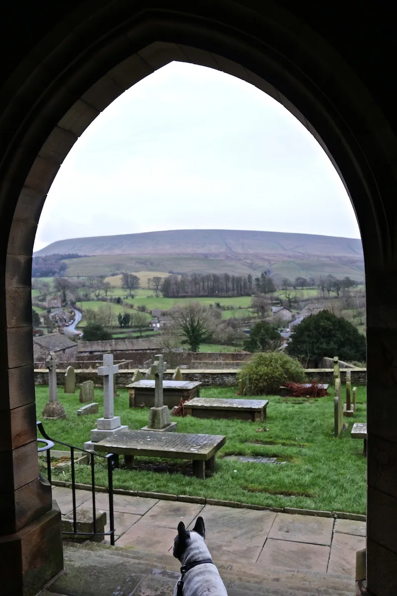 Pendle Hill from church in Downham