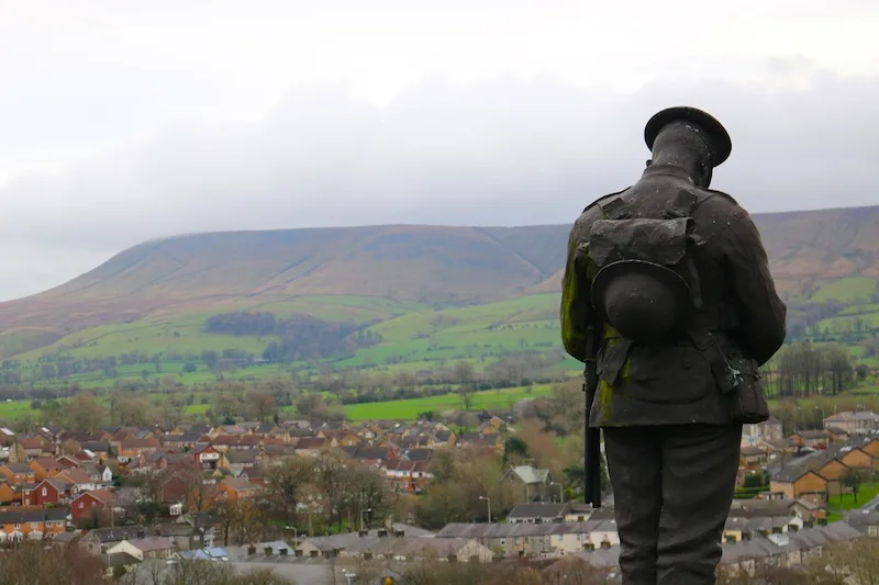 Soldier monument near Clitheroe Castle