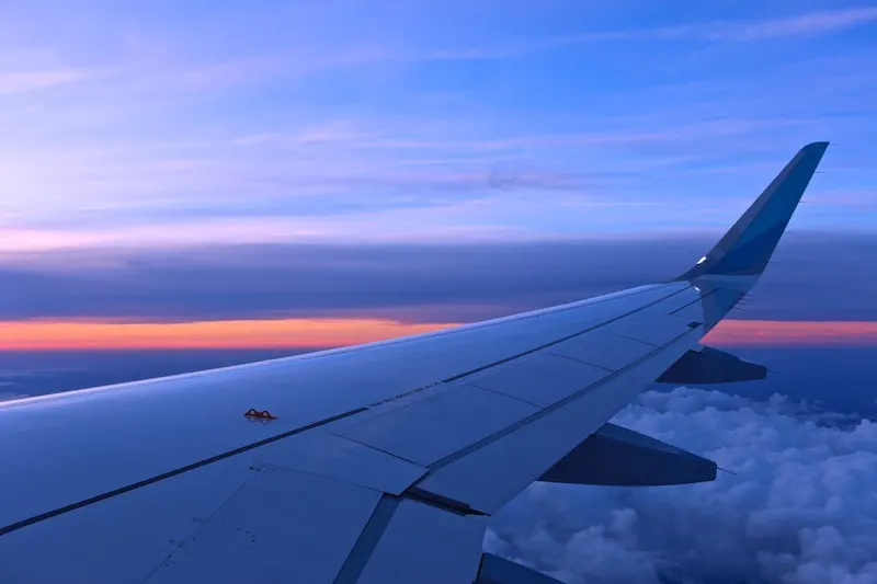 Sunrise from a plane