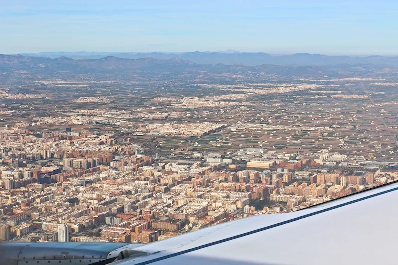 Valencia from a plane