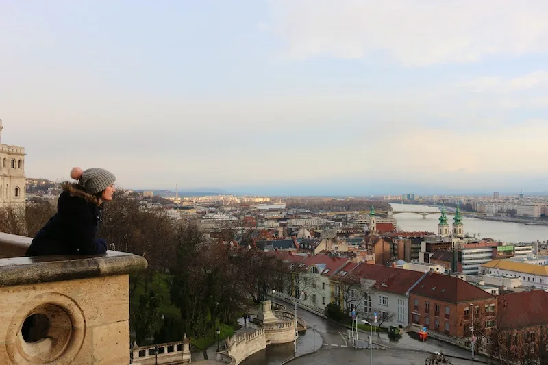 Looking out from Fishermen's Bastion in Budapest