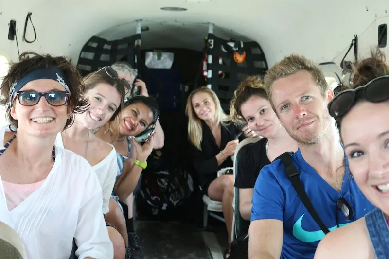 Bloggers on a seaplane to the Dry Tortugas