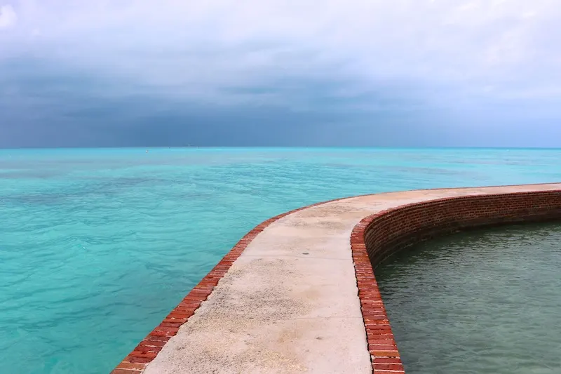 Blue sea at Fort Jefferson