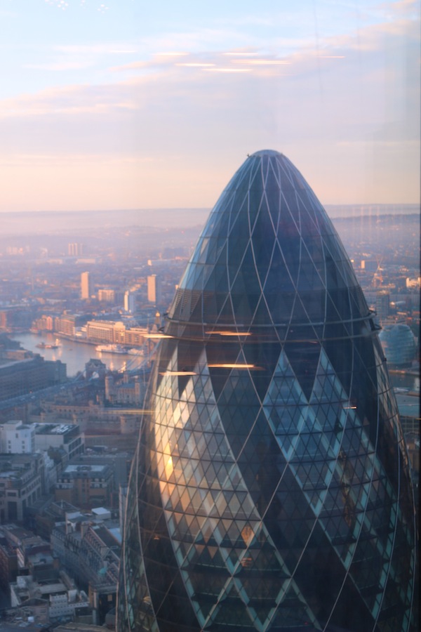 Views of the Gherkin from Duck and Waffle