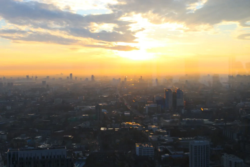 views from Duck and Waffle, London