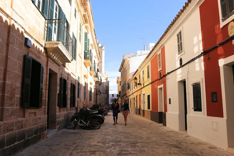 Ciutadella colourful streets in Menorca