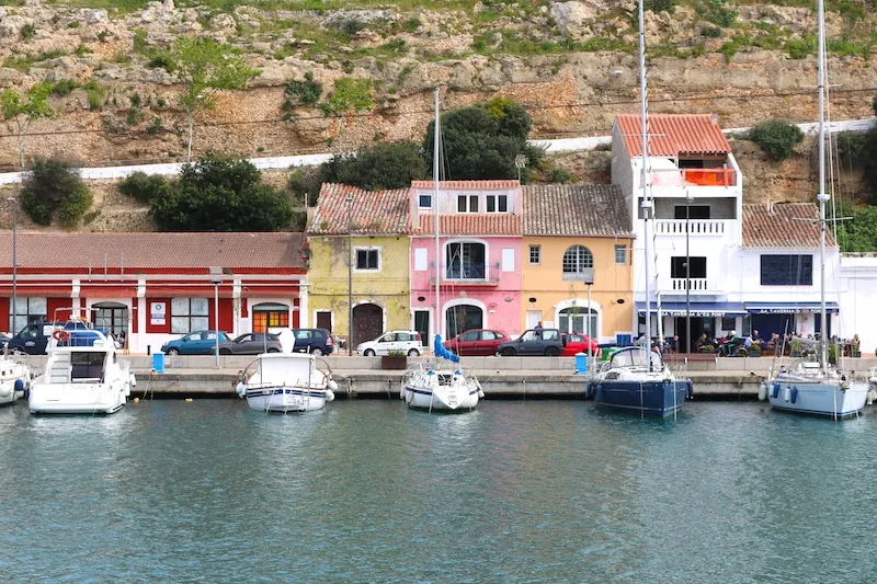Colourful buildings around Mahon Harbour