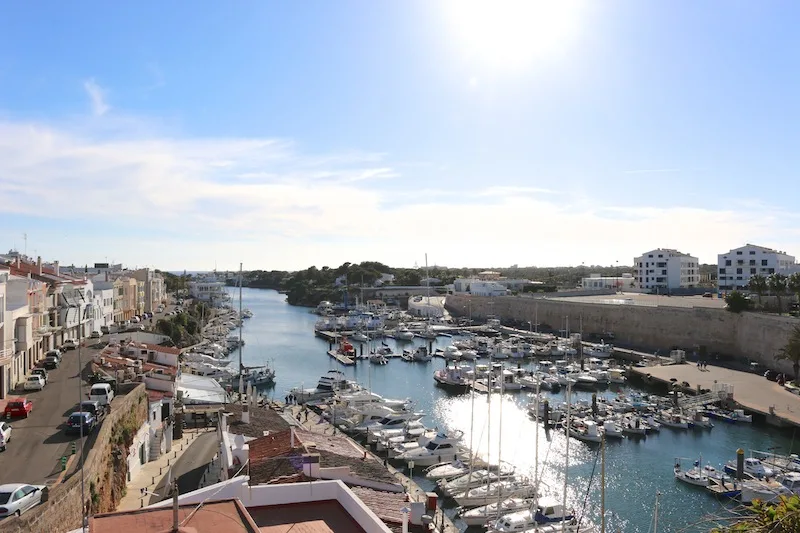 Views over boats at Ciutadella, Menorca