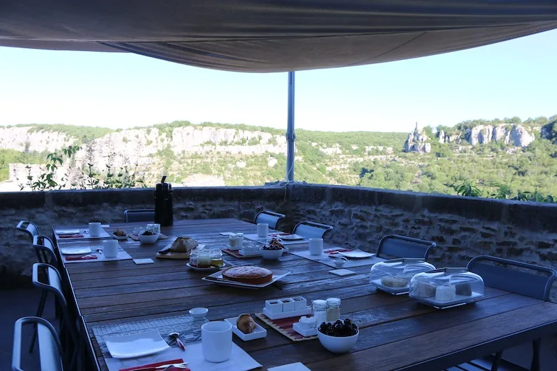 Breakfast at Chateau de Balazuc