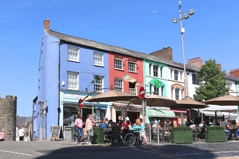 Colourful buildings in caernarfon