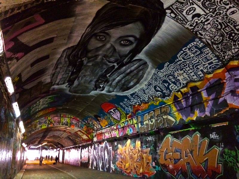Graffitti tunnel in London