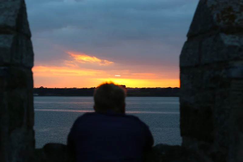 Sunset from the Bath Tower, Caernarfon