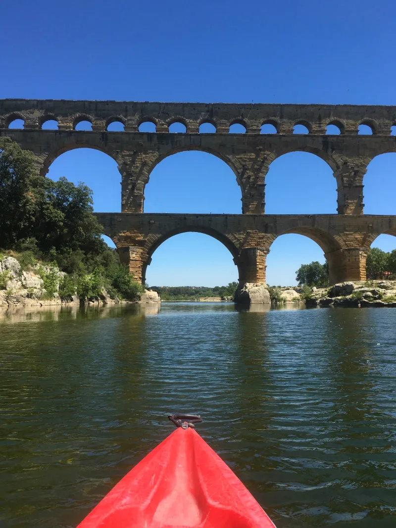 Pont du Gard and canoeing on the Gardon River