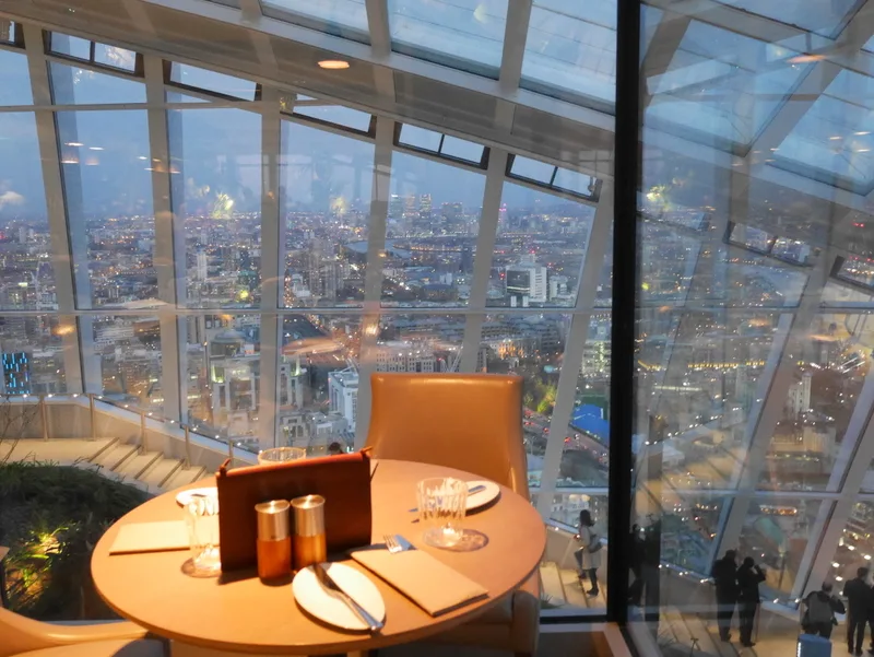 Top London Restaurants, Restaurants with a view, Sky Garden, Darwin Brasserie