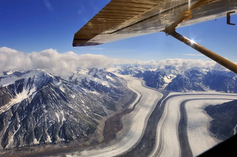 aerial view, Kluane National Park, flightseeing, Kaskawulsh Glacier
