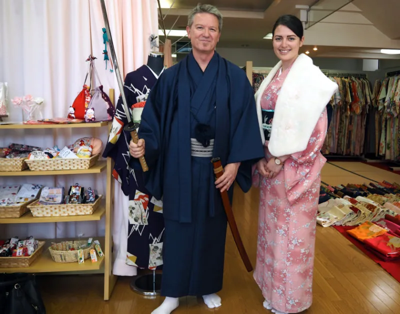 Learning How to Wear a Kimono in Japan