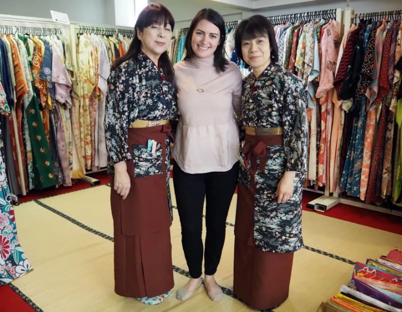 Learning How to Wear a Kimono in Japan