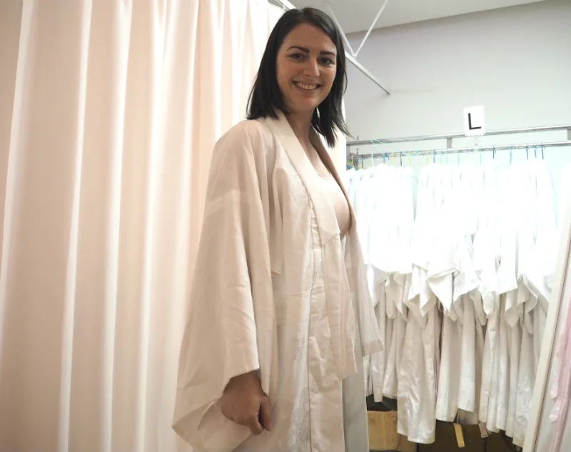 Learning How to Wear a Kimono in Japan