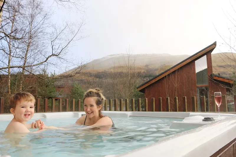 Forest Holidays Review - hot tub in scotland