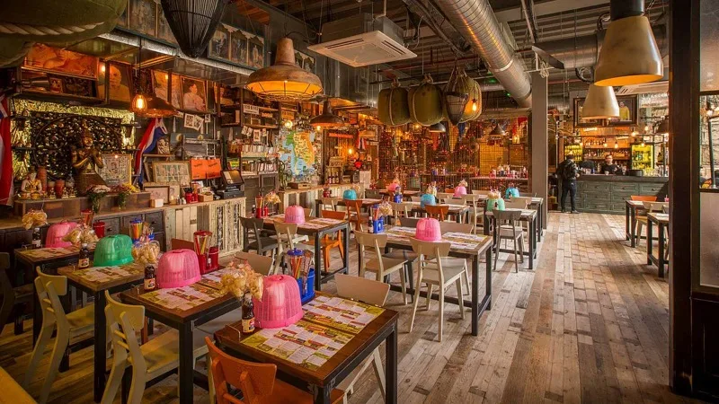 Thai themed interior at Thaikhun - The best places to eat and drink in Glasgow