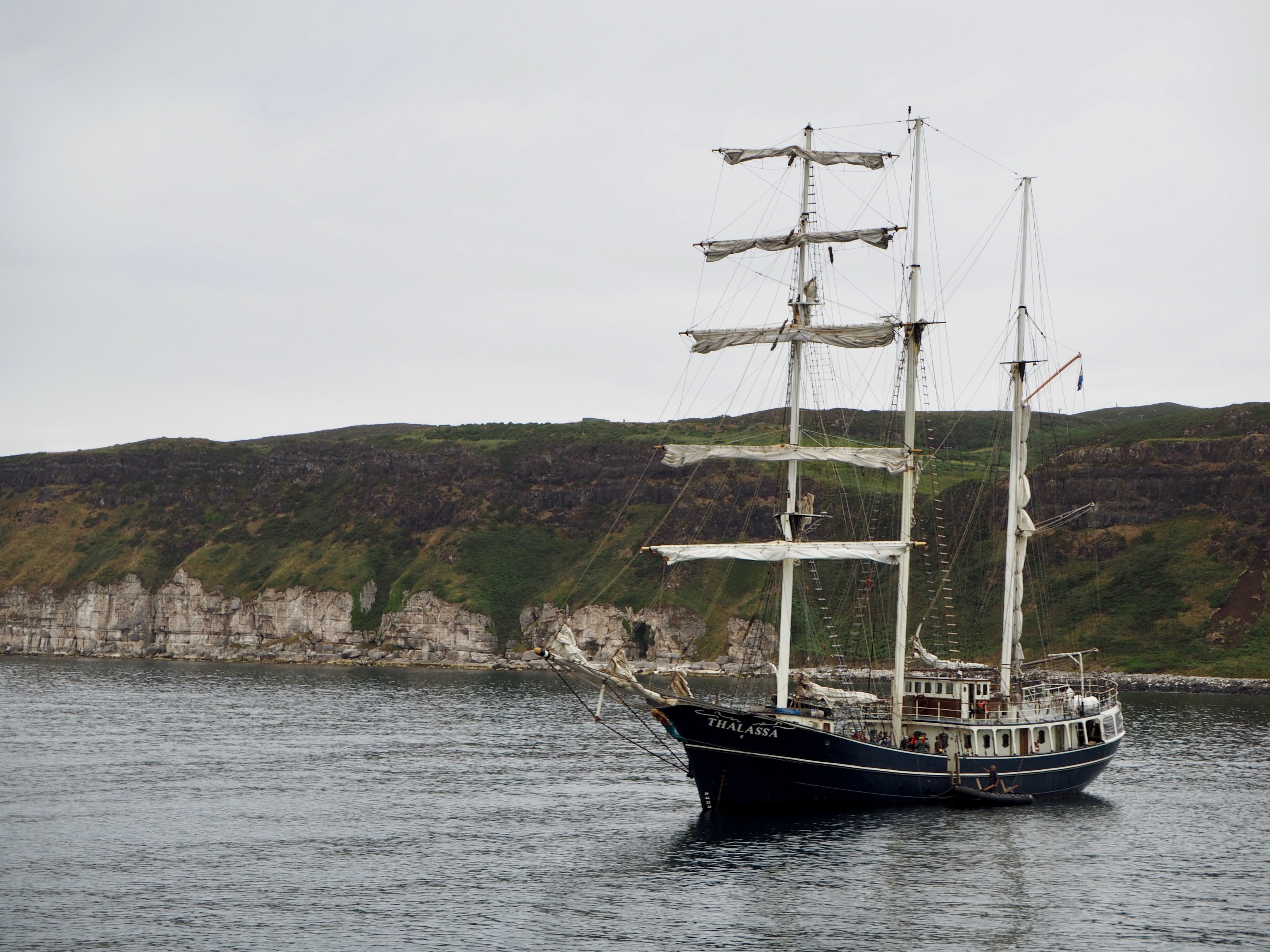 Thalassa Sailing ship at Rathlin Island - Beyond the City Break in Belfast with Flybe and Avis