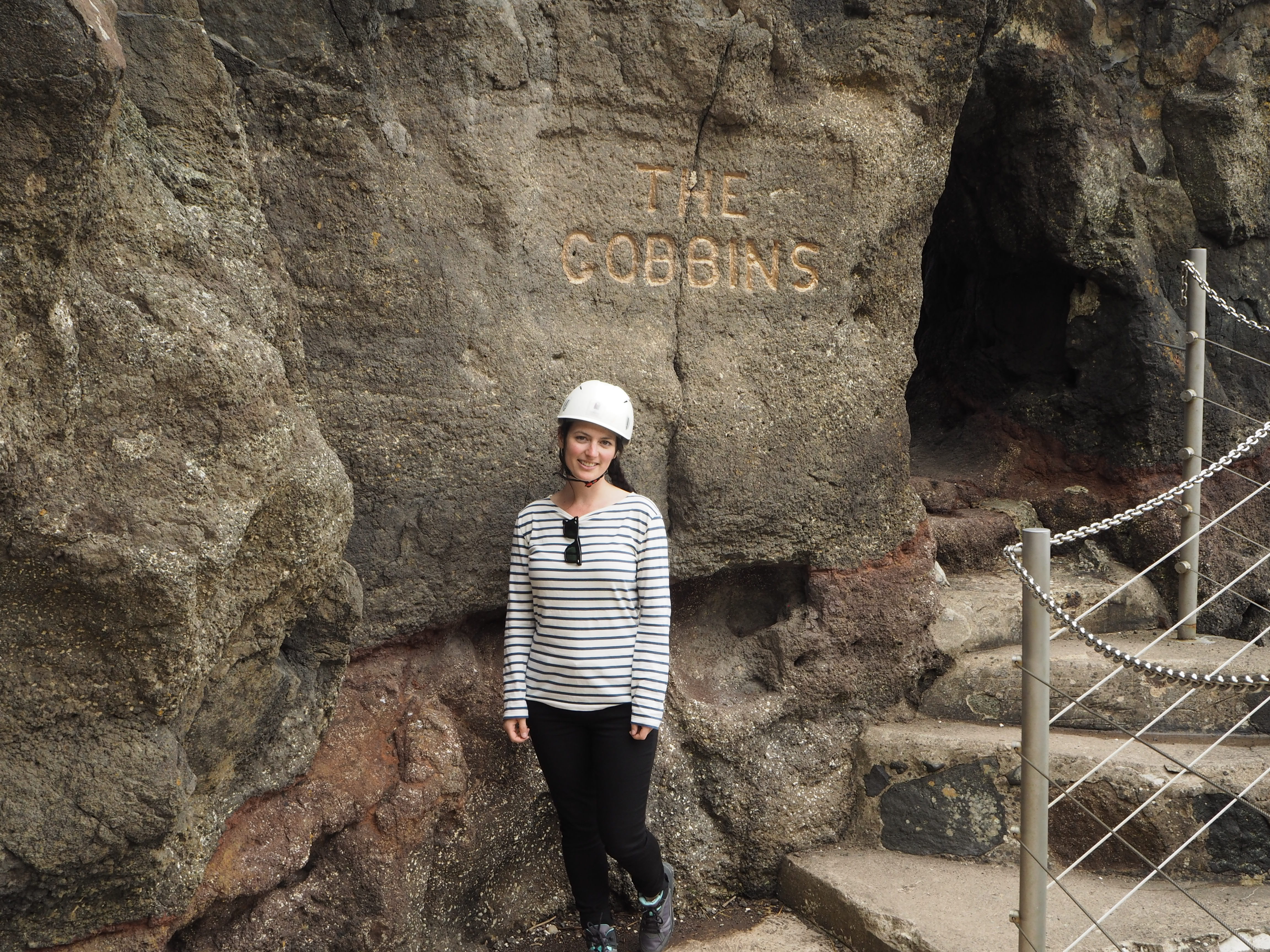 Elle Croft at The Gobbins Cliff Walk - Beyond the City Break in Belfast with Flybe and Avis