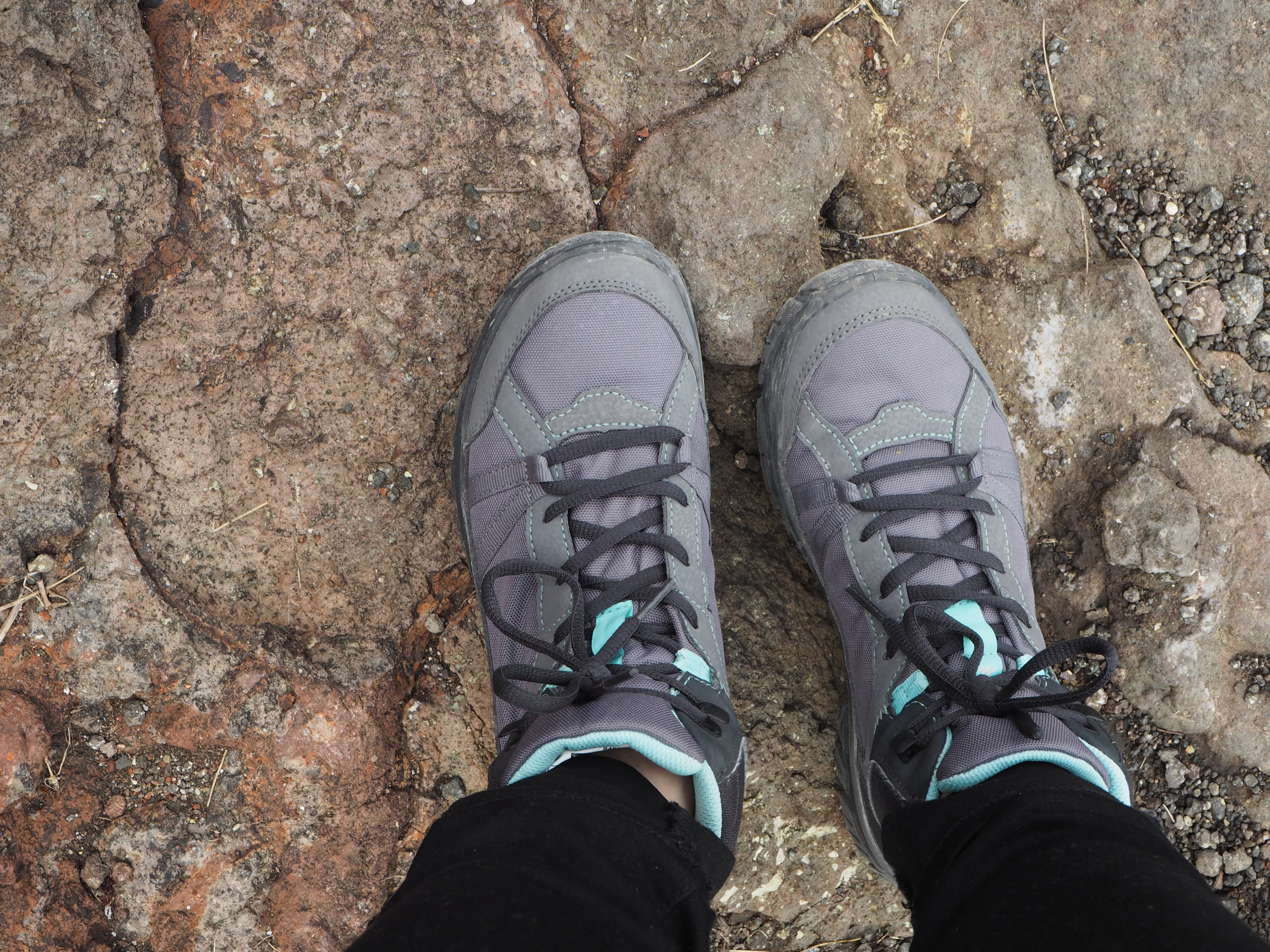 Hiking boots at The Gobbins - Beyond the City Break in Belfast with Flybe and Avis