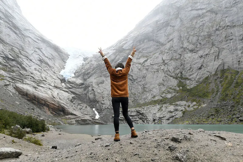 Visiting Briksdal Glacier