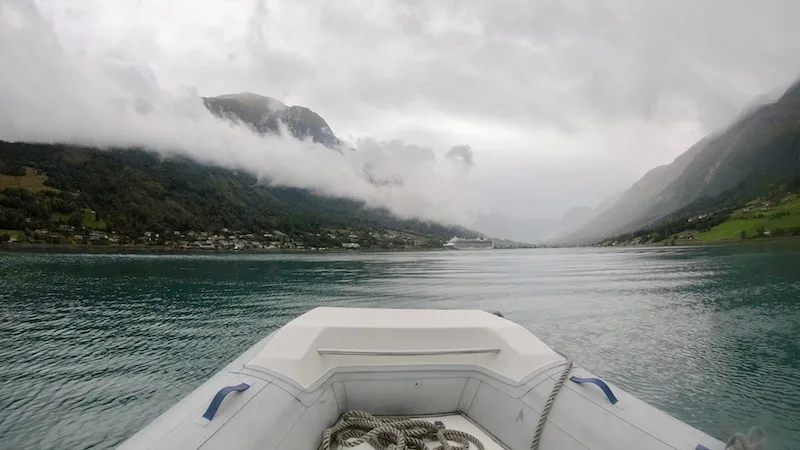 Rib boat ride Norwegian Fjords P&O Cruises