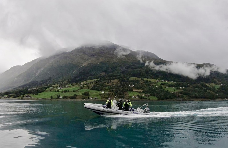 Rib boat ride Norwegian Fjords P&O Cruises