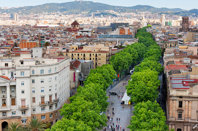 La Rambla from above - Top 10 tours in Barcelona and Beyond