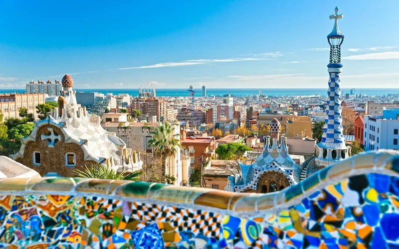 Parc Guell with city in background - Top 10 tours in Barcelona and Beyond