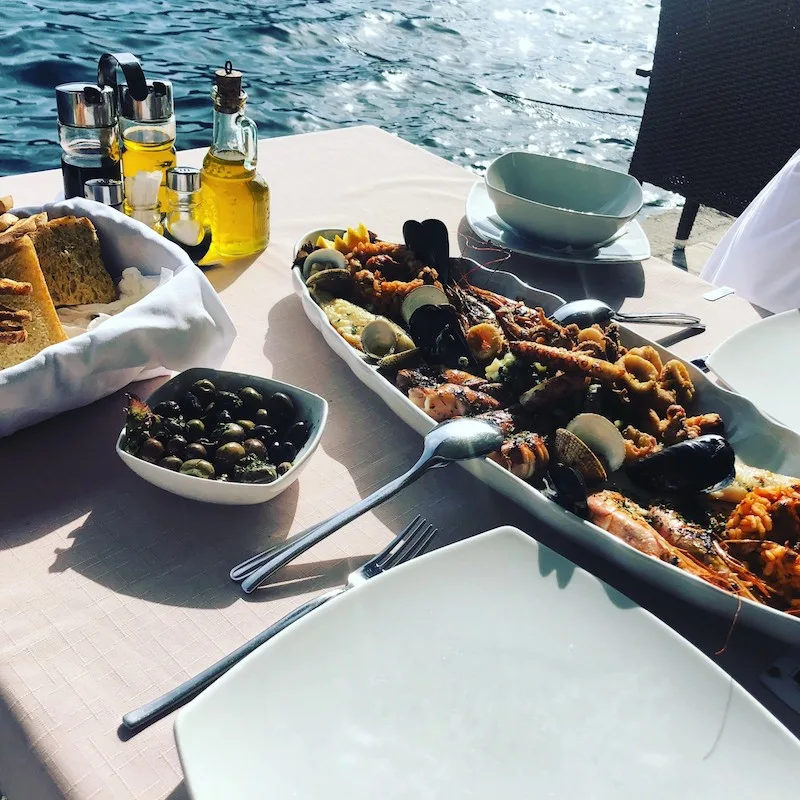 Mediterranean seafood platter