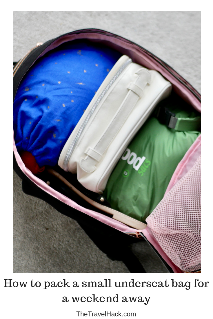 How to pack an underseat carry-on bag for a weekend away: Yes you can travel with just an underseat bag!