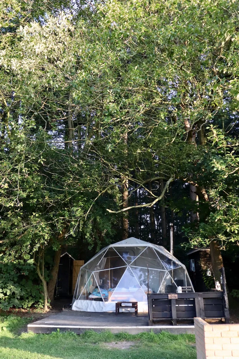 Glamping in a geodome at Camp Katur