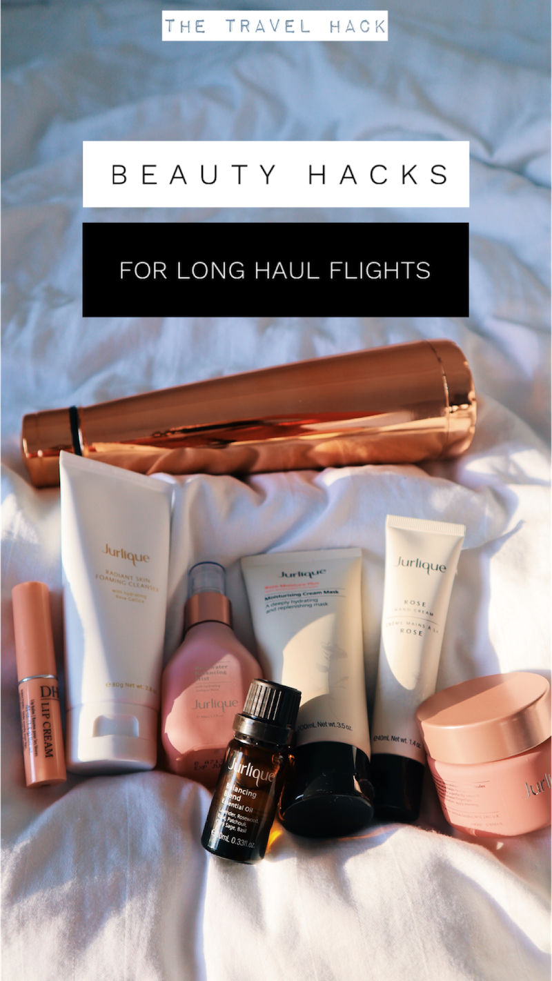Beauty products and hacks for long haul flights. Get off that plane glowing!