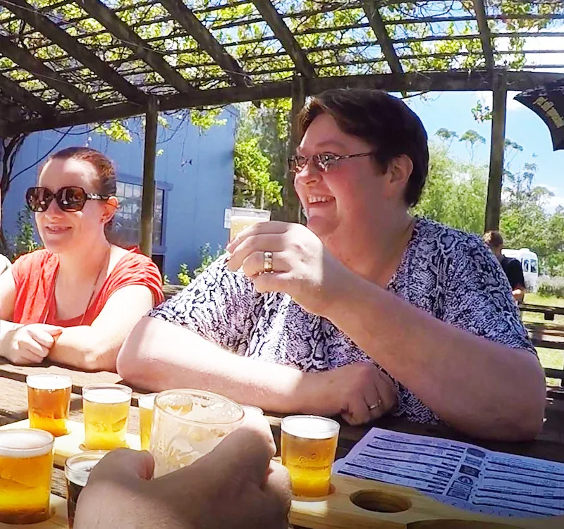 Beer tasting in the Hunter Valley