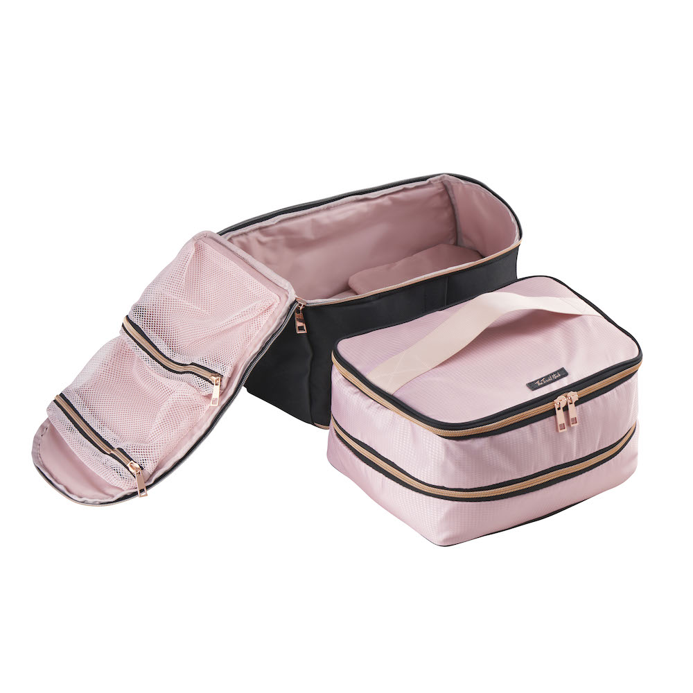 Compression Packing Cubes with Shoe Bag & Toiletry Bag - Rose