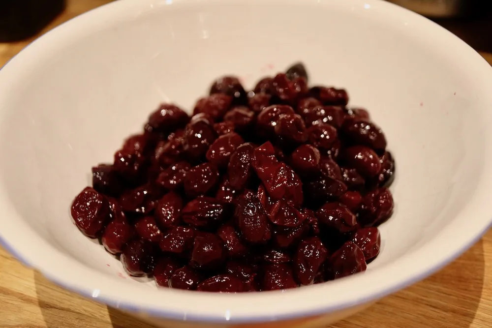 Making homemade damson gin