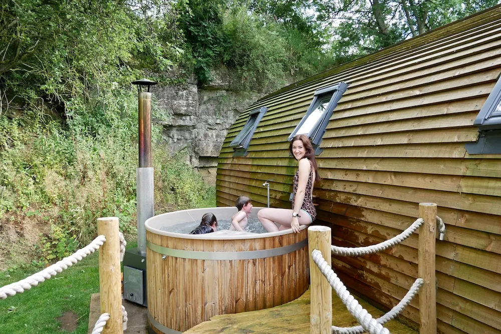 Hot tub at Wigwam Holidays  forcett Grange