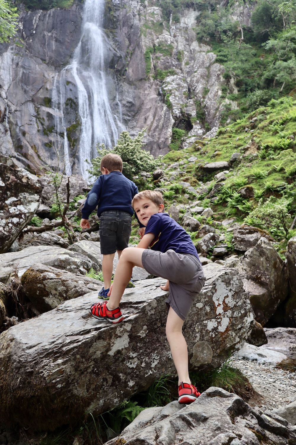 Kids at Aber Falls