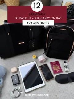 What to pack in your carry on for long haul flights